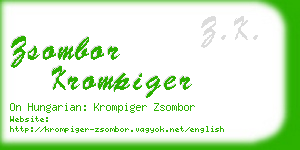 zsombor krompiger business card